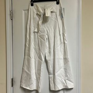 NWT Antonio Melani White Linen Pants